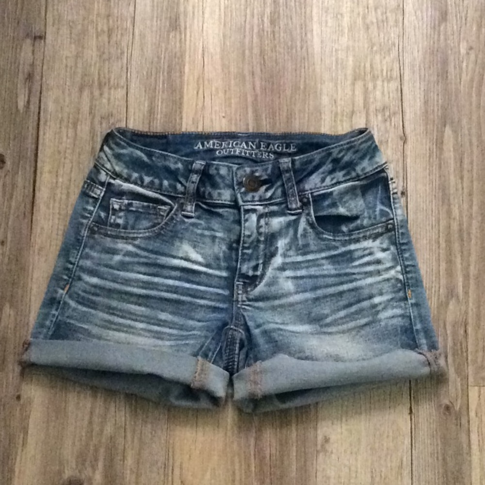 American eagle midi super super stretch shorts
